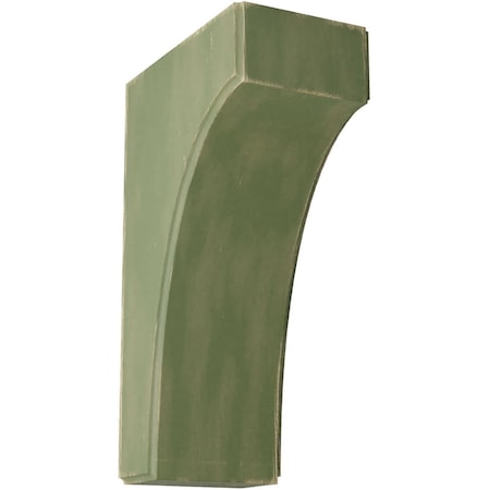 Ekena Millwork 3 1/2"W x 6"D x 10"H Clarksville Wood Vintage Decor Bracket, Restoration Green BKTWD04X06X10CVGR
